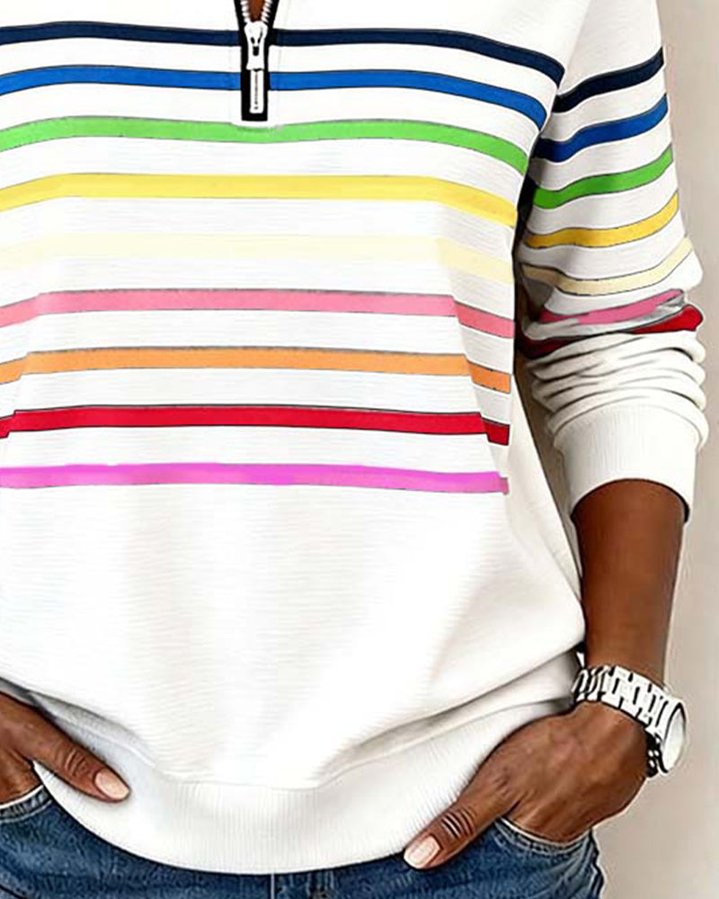 Calyra - Womens Striped Sweatshirt