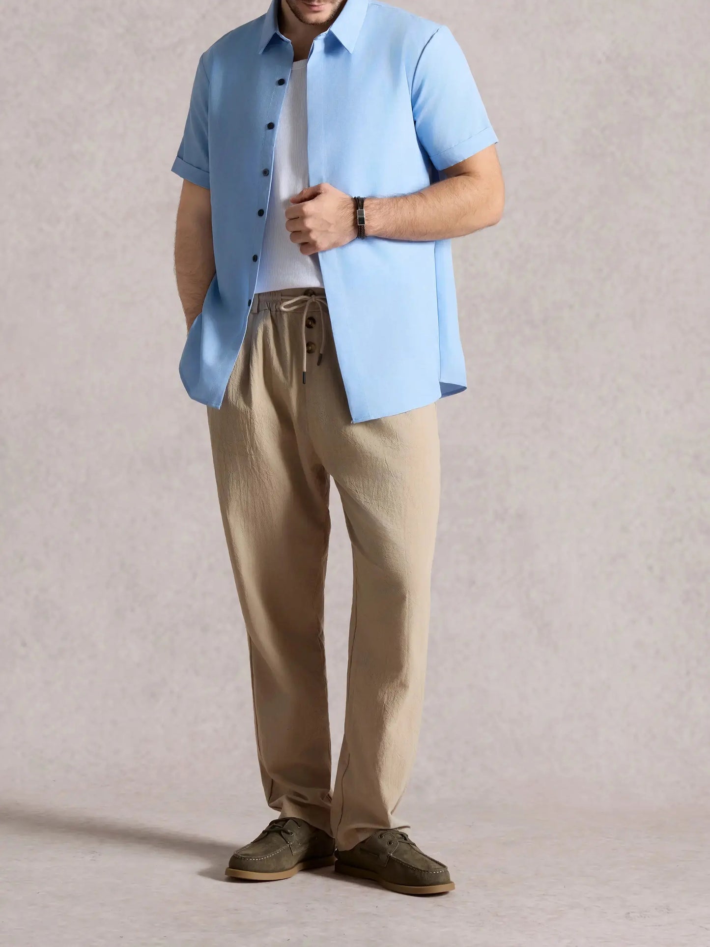 Novarello - Cotton Linen Short Sleeve Shirt