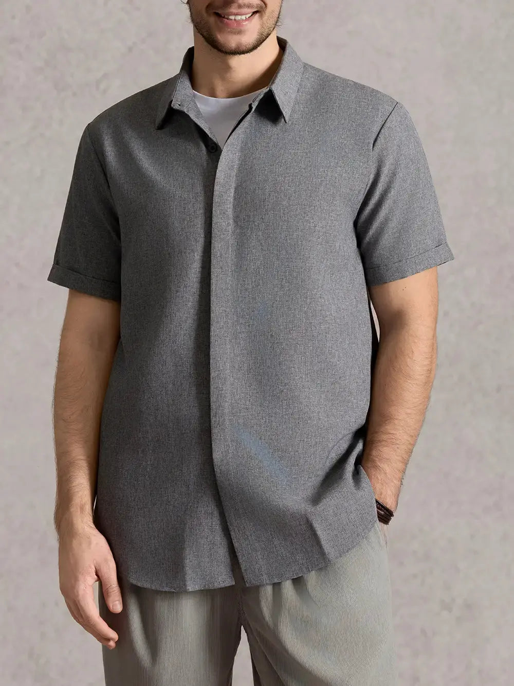 Novarello - Cotton Linen Short Sleeve Shirt