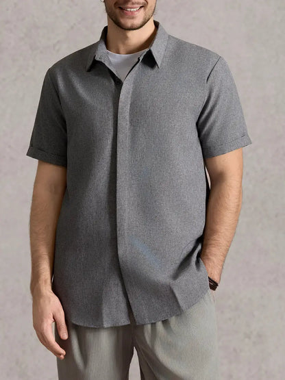 Novarello - Cotton Linen Short Sleeve Shirt