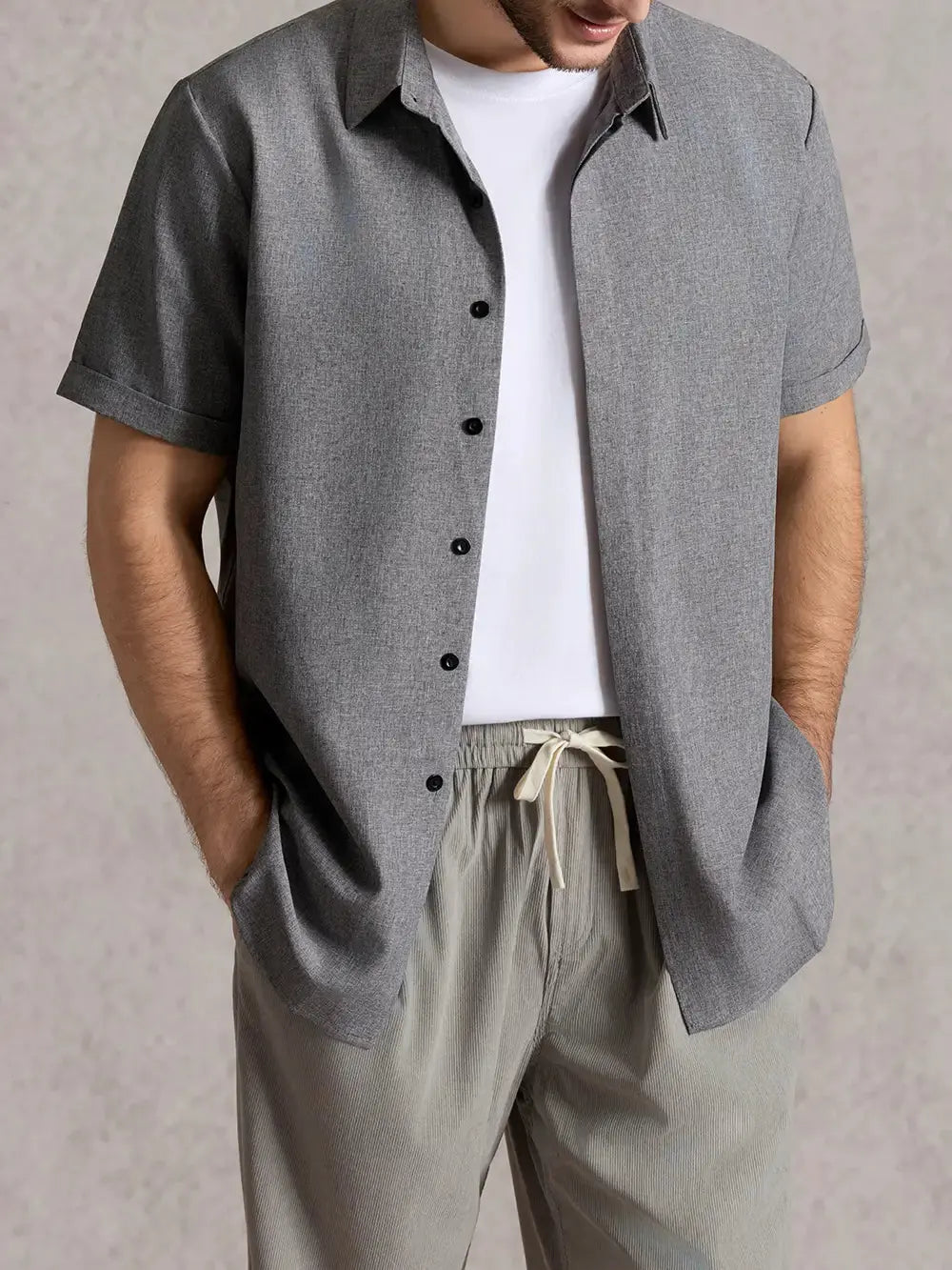 Novarello - Cotton Linen Short Sleeve Shirt