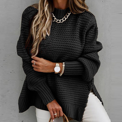 Luretta – Pull à col roulé en grosse maille pour femme