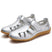 Women White Strappy Flat Sandals Arch Support Non-Slip - Image 4