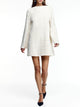 Women Boucle Long Sleeve Mini Dress