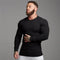 Elandro – T-shirt à manches longues pour homme avec coupe ajustée décontractée