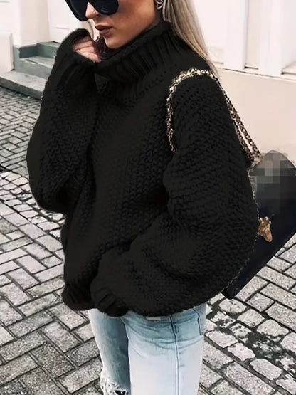 Valerin – Maglione a collo alto tinta unita da donna