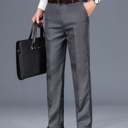 Men Tailored Straight Leg Dress Pants