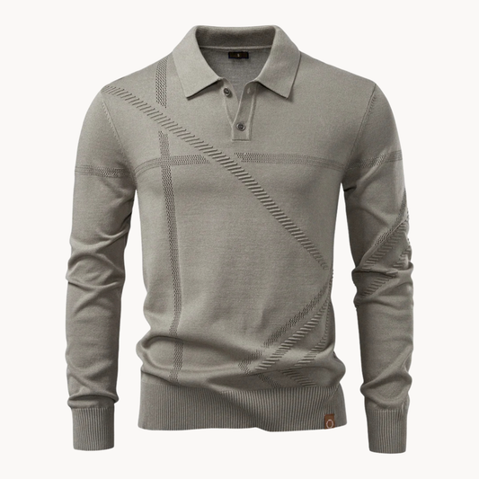 Alistair – Men’s Textured Knitted Polo