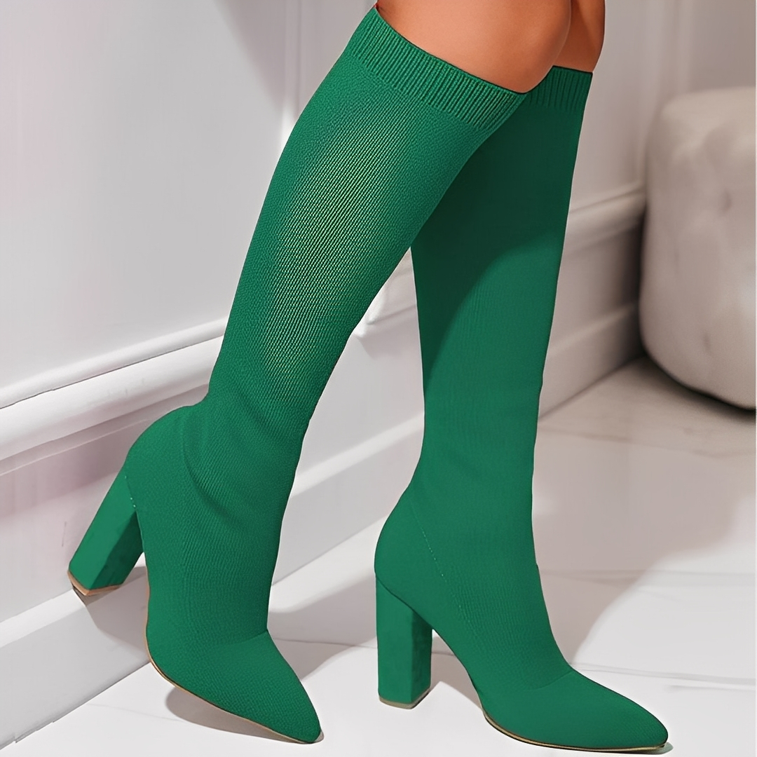 Marivane – Bottines élégantes pour femmes à aspect tricoté