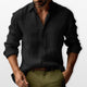 Men's Casual Linen Button Down Shirt Relaxed Fit - Image 2