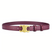 Women Slim Faux Leather Belt Gold Buckle Black - Image 10
