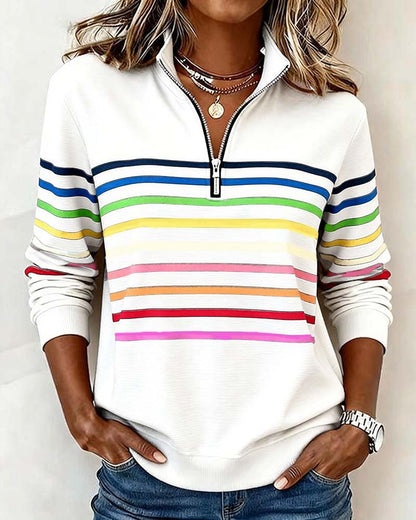 Calyra - Womens Striped Sweatshirt