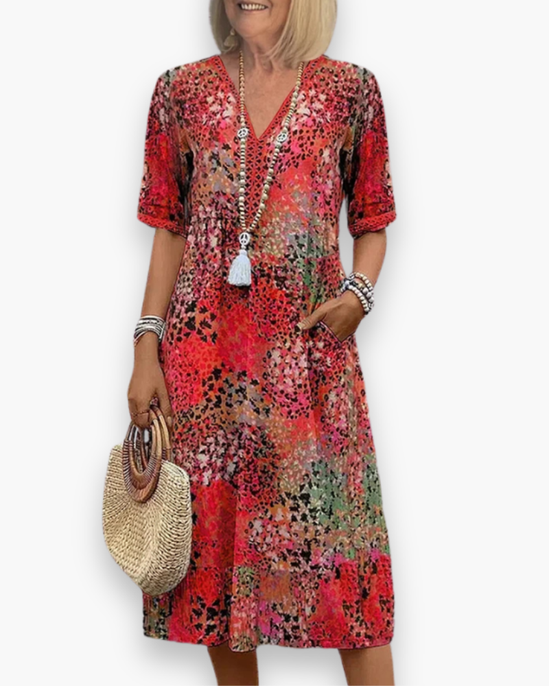 Elarique - Rochie midi florală