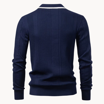 Callen – Herrestrikket Polo med Knapper