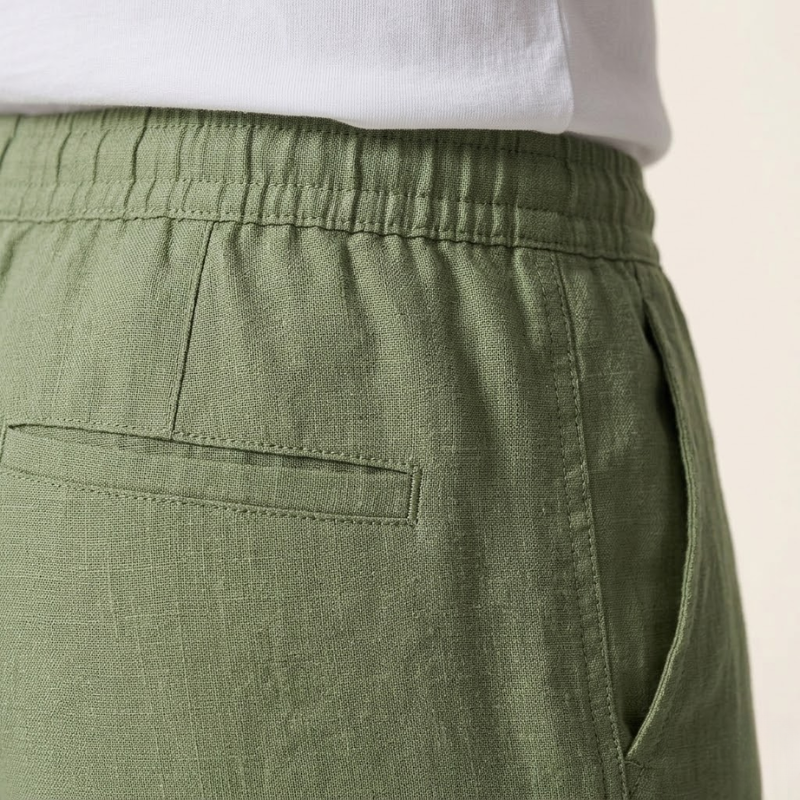 Men's Linen Cotton Loose Fit Drawstring Pants Summer - Image 4