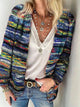 Clara – Women’s Colorful Striped Knit Cardigan