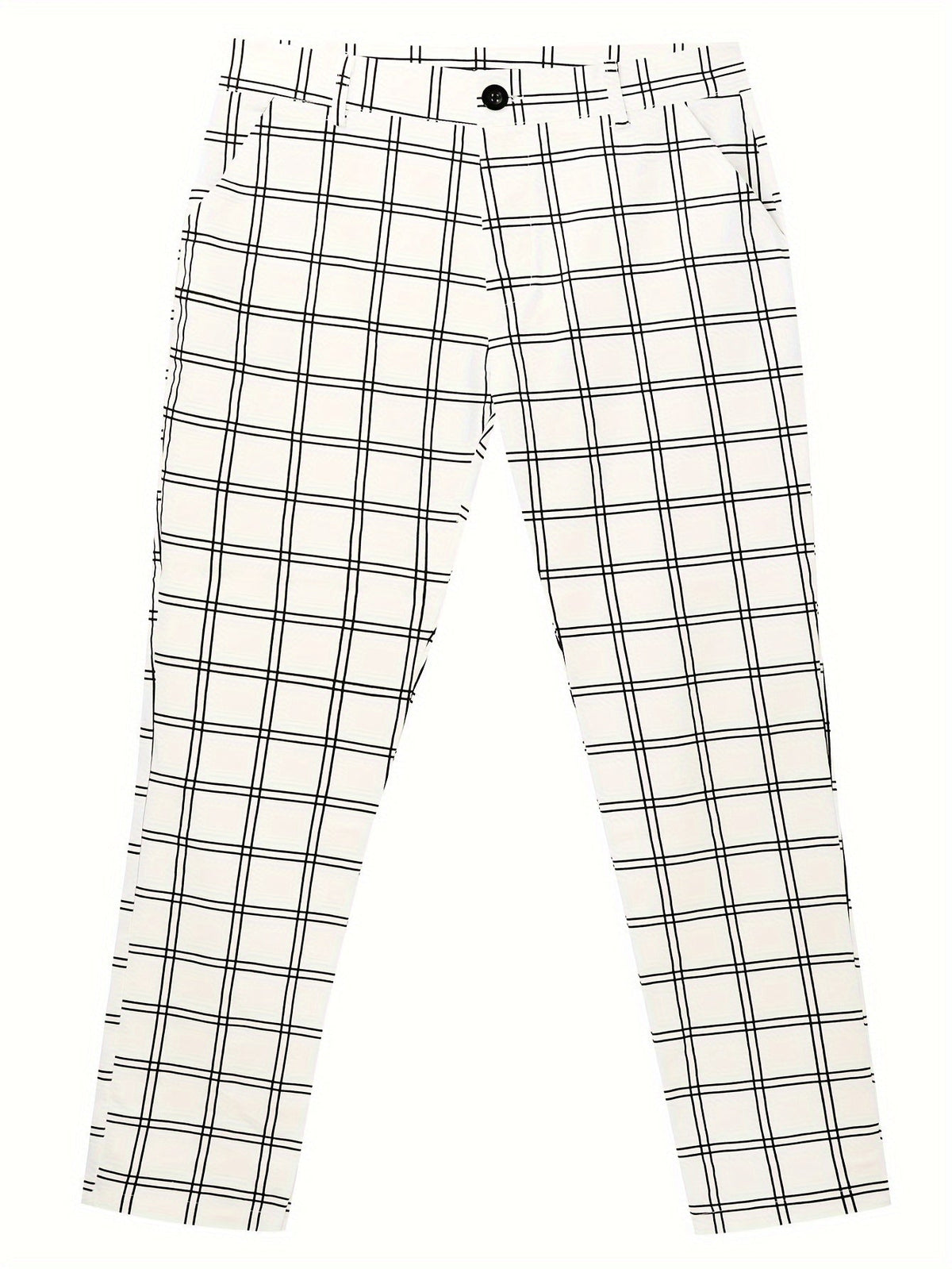 Men's Slim Fit Plaid Dress Pants - Image 11