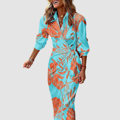 Ceceliora – Robe élégante rayée