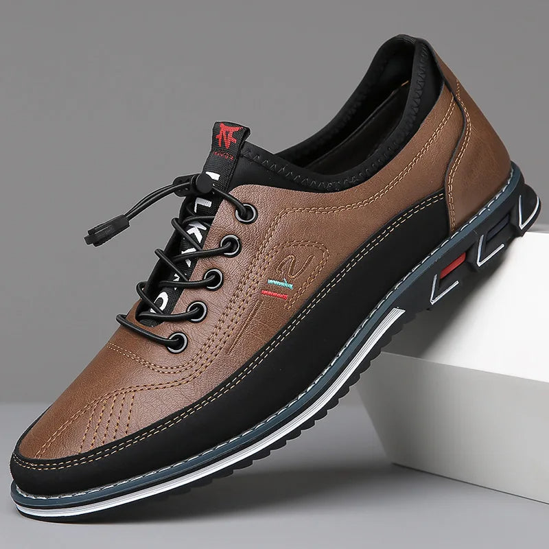 Men's Leather Oxford Shoes Classic Cap Toe Formal - Image 6