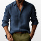 Men's Casual Linen Button Down Shirt Relaxed Fit - Image 3