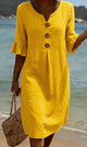 Contrina - Robe d'été en coton et lin