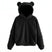 Elourie – Maglione in pile da donna con cappuccio a orecchie di orso