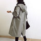 Hooded Trenchcoat Jacket For Women Azzoria