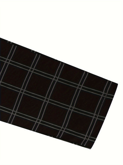 Men's Slim Fit Plaid Dress Pants - Image 7