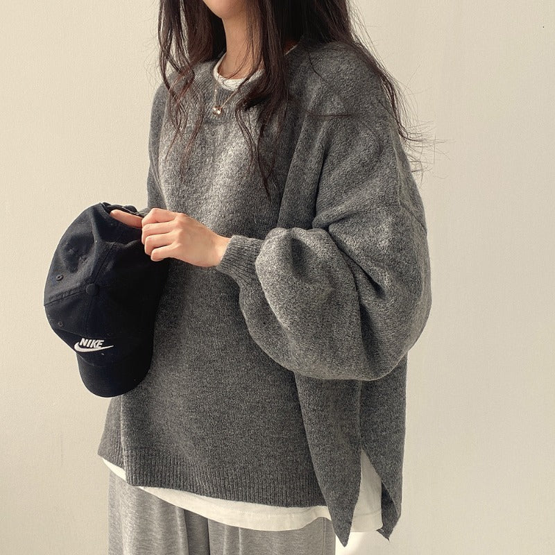 Maevin – Women’s Oversized Sweater with Puff Sleeves