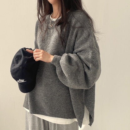 Maevin – Women’s Oversized Sweater with Puff Sleeves