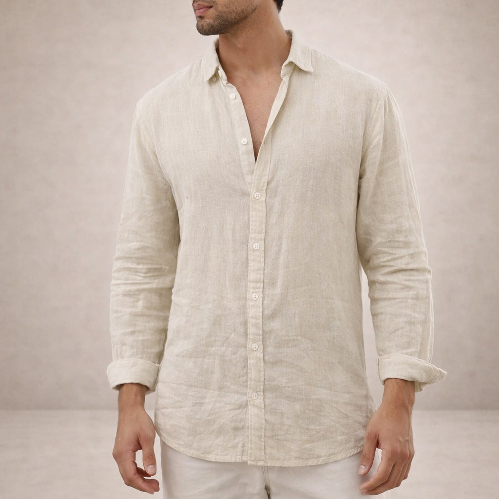 Luméro - Mens Linen Relaxed Shirt
