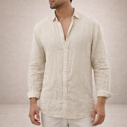 Luméro - Mens Linen Relaxed Shirt