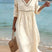 Clarine - Robe femme en coton col en V