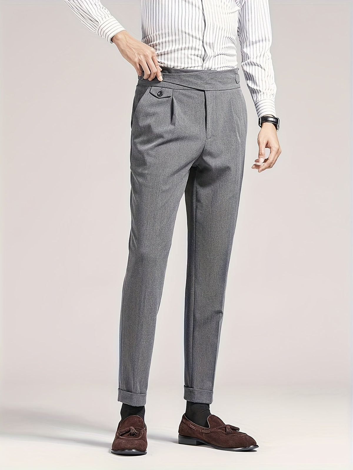 Mens Pleated Dress Pants - Image 9