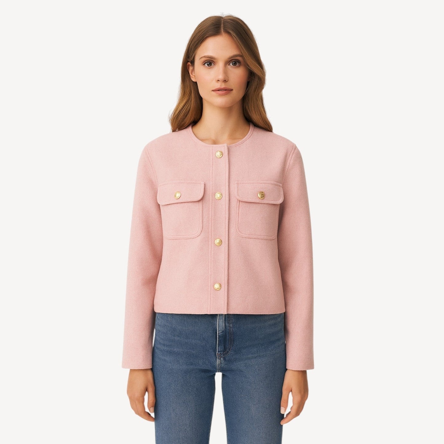 Karen – Women Short Jacket With Gold Buttons