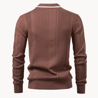 Callen – Herrestrikket Polo med Knapper