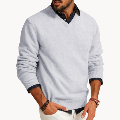 Finley – Maglione da uomo a collo a V lavorato a maglia