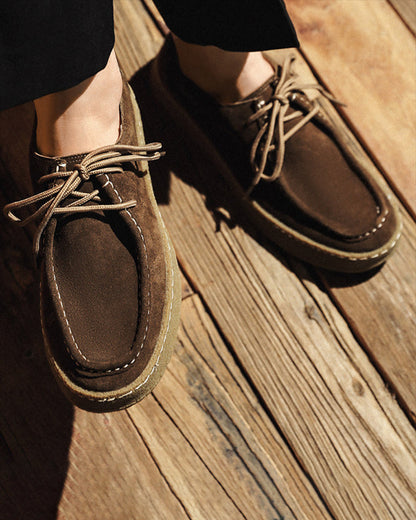 Brennor - Mens Suede Moccasin With Crepe Sole