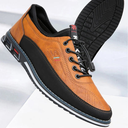 Men's Leather Oxford Shoes Classic Cap Toe Formal - Image 3