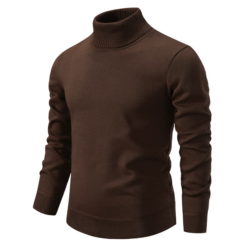 Renwick – Suéter de cuello alto para hombre 100% lana