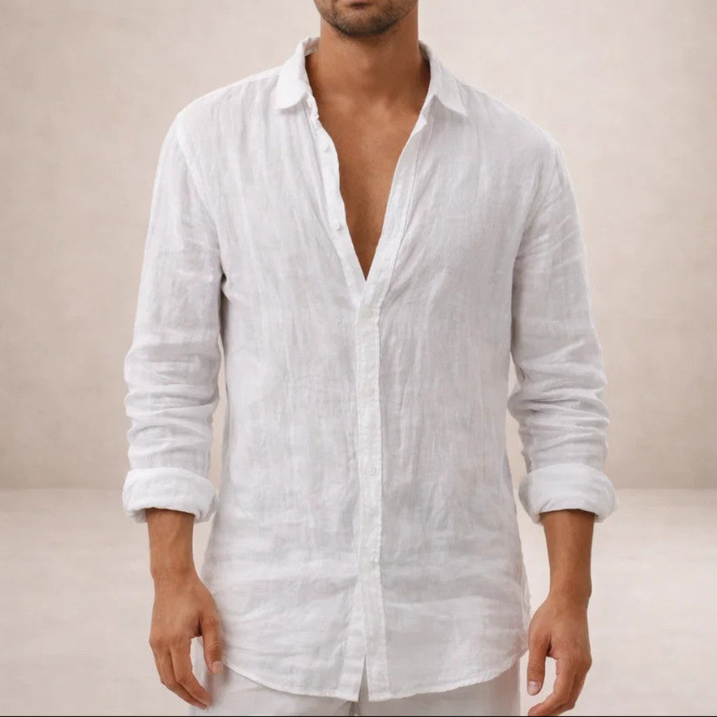 Luméro - Mens Linen Relaxed Shirt