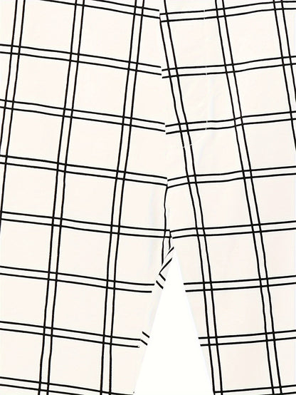 Men's Slim Fit Plaid Dress Pants - Image 16