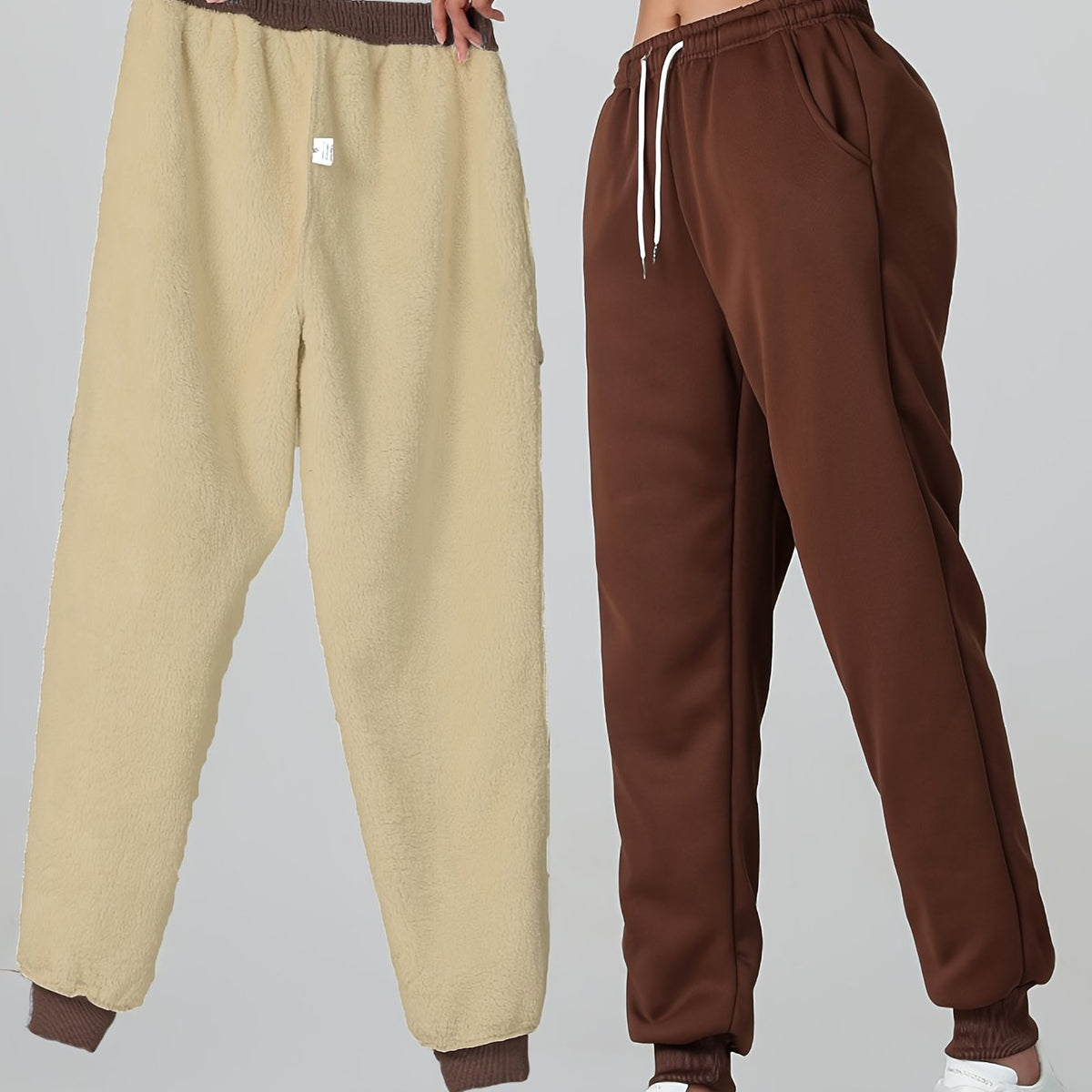 Women's Fleece Lined Cuffed Joggers - Image 26