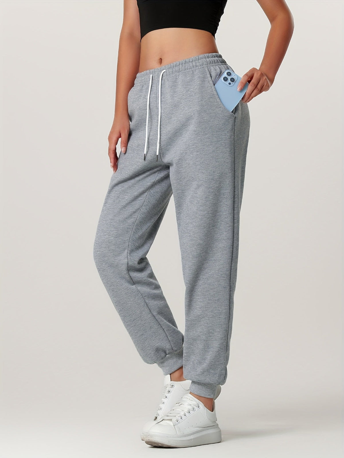 Women's Fleece Lined Cuffed Joggers - Image 25