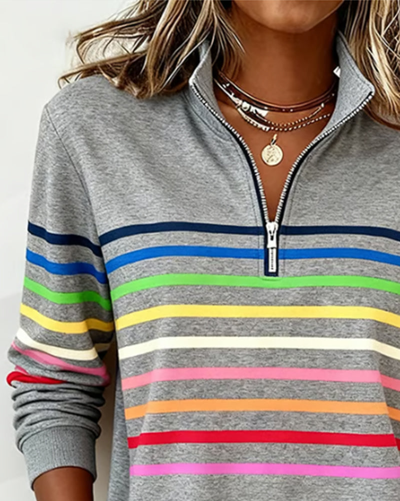 Calyra - Womens Striped Sweatshirt