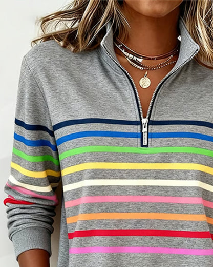 Calyra - Womens Striped Sweatshirt