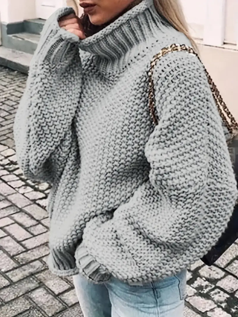 Valerin – Maglione a collo alto tinta unita da donna