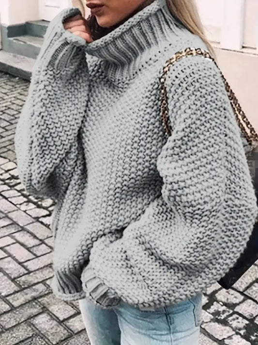 Valerin – Pulover cu guler înalt pentru femei, simplu