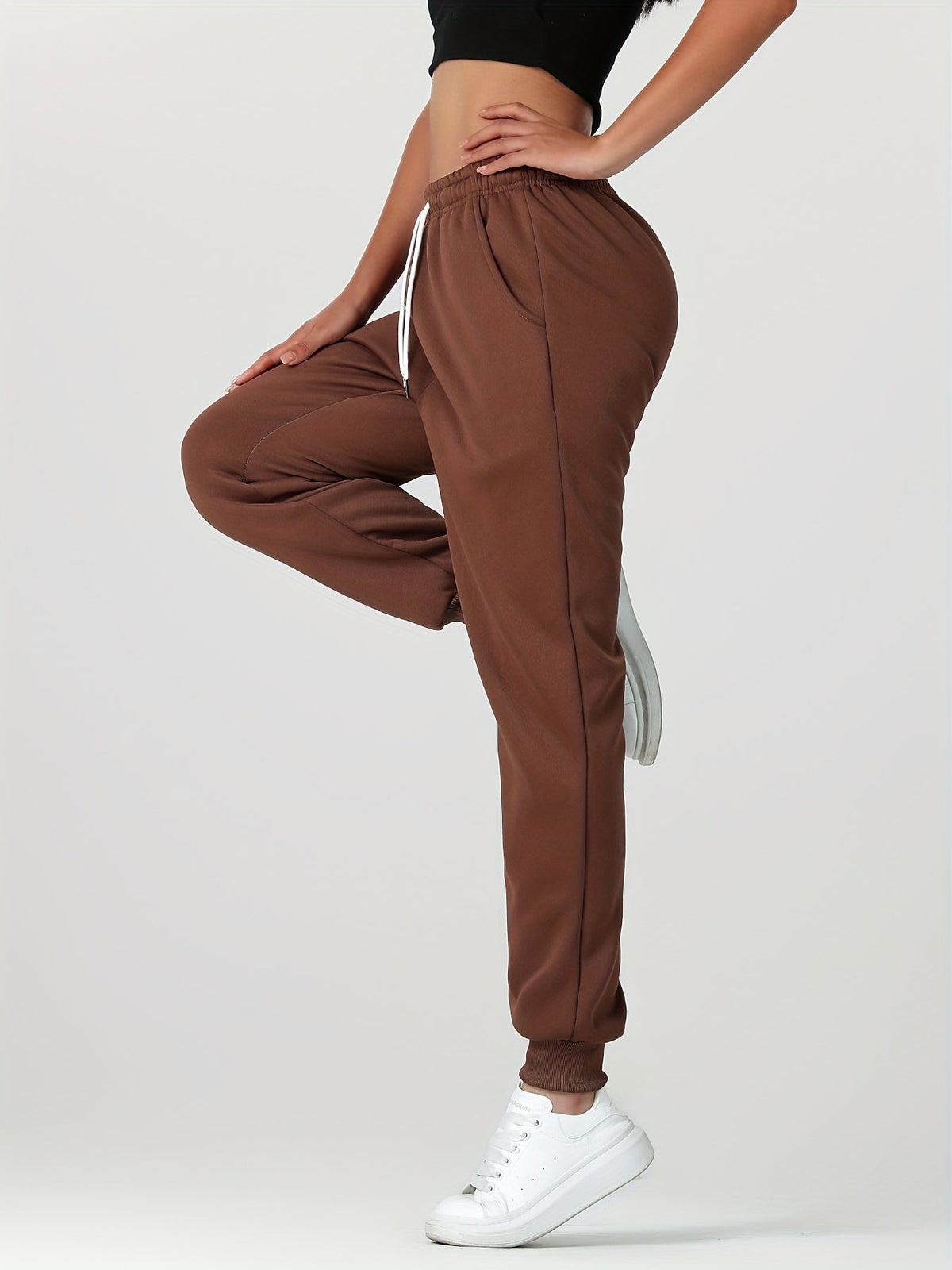 Women's Fleece Lined Cuffed Joggers - Image 18