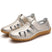 Women White Strappy Flat Sandals Arch Support Non-Slip - Image 5